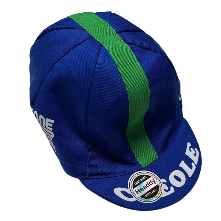 cycling cap-blue/green line-"creole" and "etienne charles"